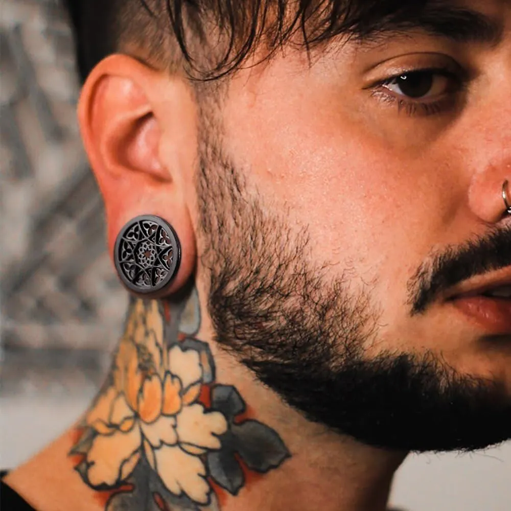1 Pair New Classic gauges Ear Plugs Tunnels Hypoallergenic 316 Stainless Steel Ear Gauges 8mm-25mm (0G-1") Body Piercing Jewelry