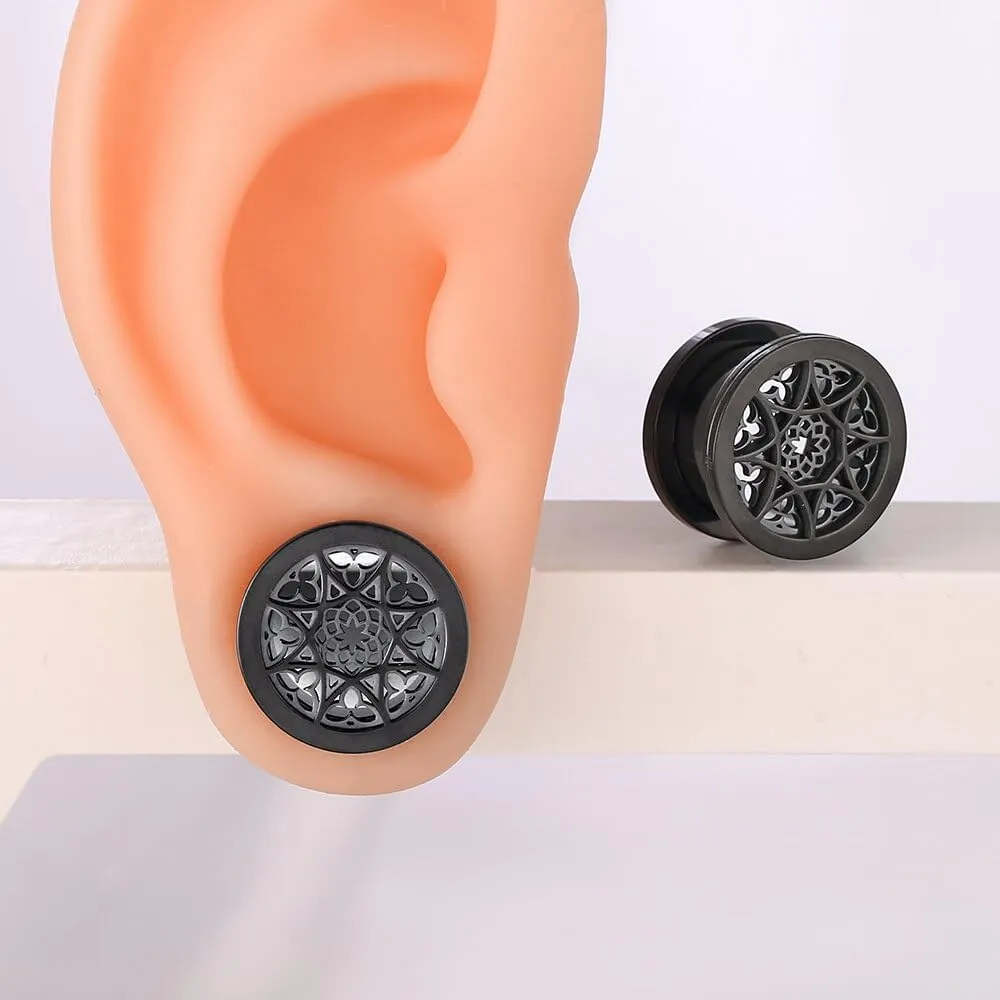 1 Pair New Classic gauges Ear Plugs Tunnels Hypoallergenic 316 Stainless Steel Ear Gauges 8mm-25mm (0G-1") Body Piercing Jewelry