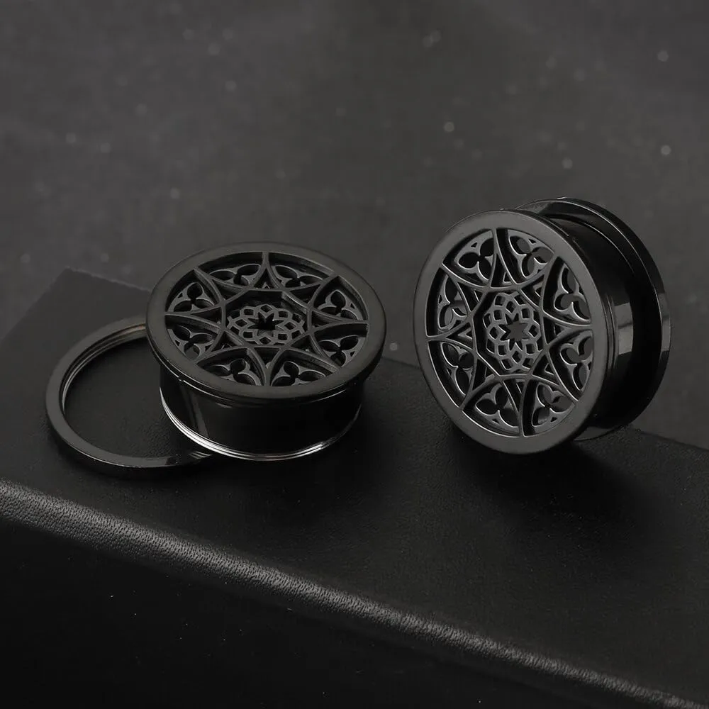 1 Pair New Classic gauges Ear Plugs Tunnels Hypoallergenic 316 Stainless Steel Ear Gauges 8mm-25mm (0G-1") Body Piercing Jewelry