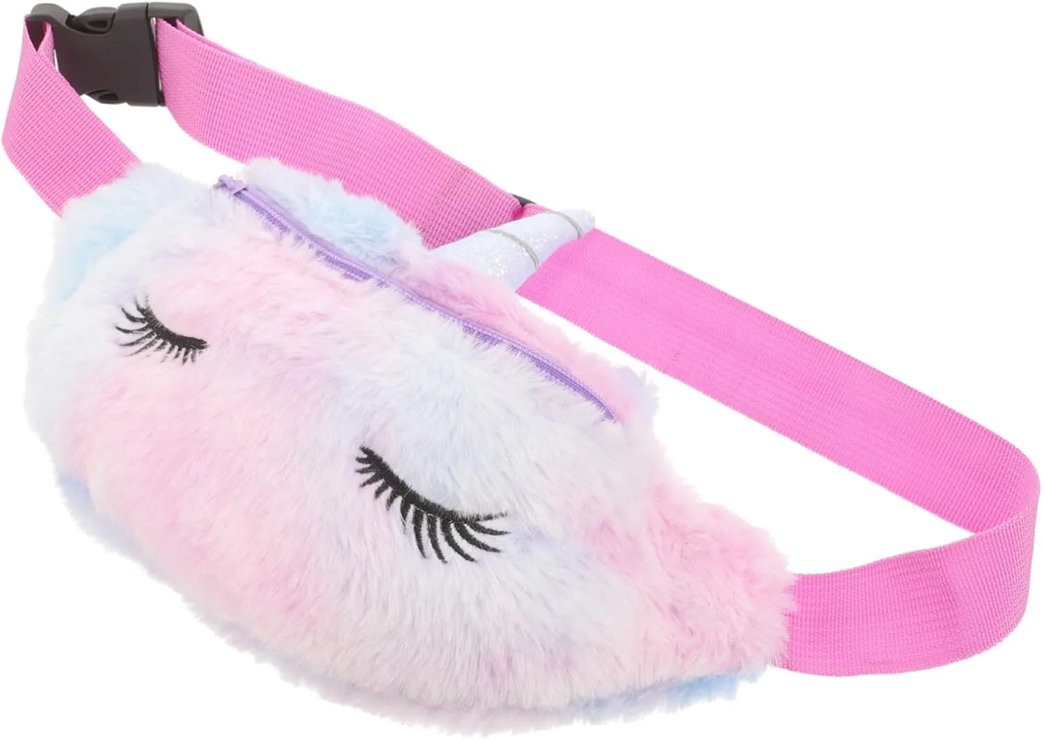 1Pc Cartoon Unicorn Plush Waist Bag for Versatile Crossbody and Waist Bag Comfortable Plush Material present for Birthdays and Holidays Durable and Skin Friendly Design