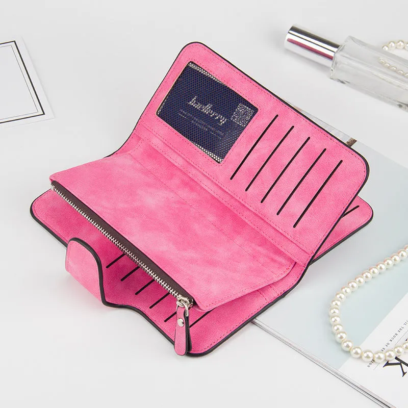 2018 New Brand Leather Women Wallet High Quality Design Hasp Card Bags Long Female Purse 6 Colors Ladies Clutch Wallet