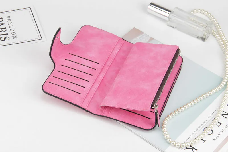 2018 New Brand Leather Women Wallet High Quality Design Hasp Card Bags Long Female Purse 6 Colors Ladies Clutch Wallet