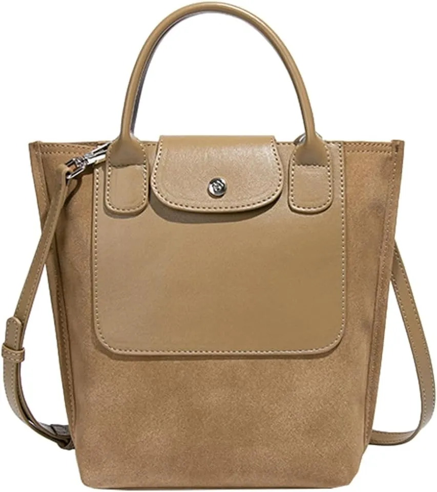 2025 Tote Bag Purse for Women Vintage Bucket Handbag Shoulder Crossbody Bag Frosted Top Handle Handbags Purses Satchels