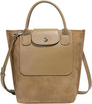 2025 Tote Bag Purse for Women Vintage Bucket Handbag Shoulder Crossbody Bag Frosted Top Handle Handbags Purses Satchels