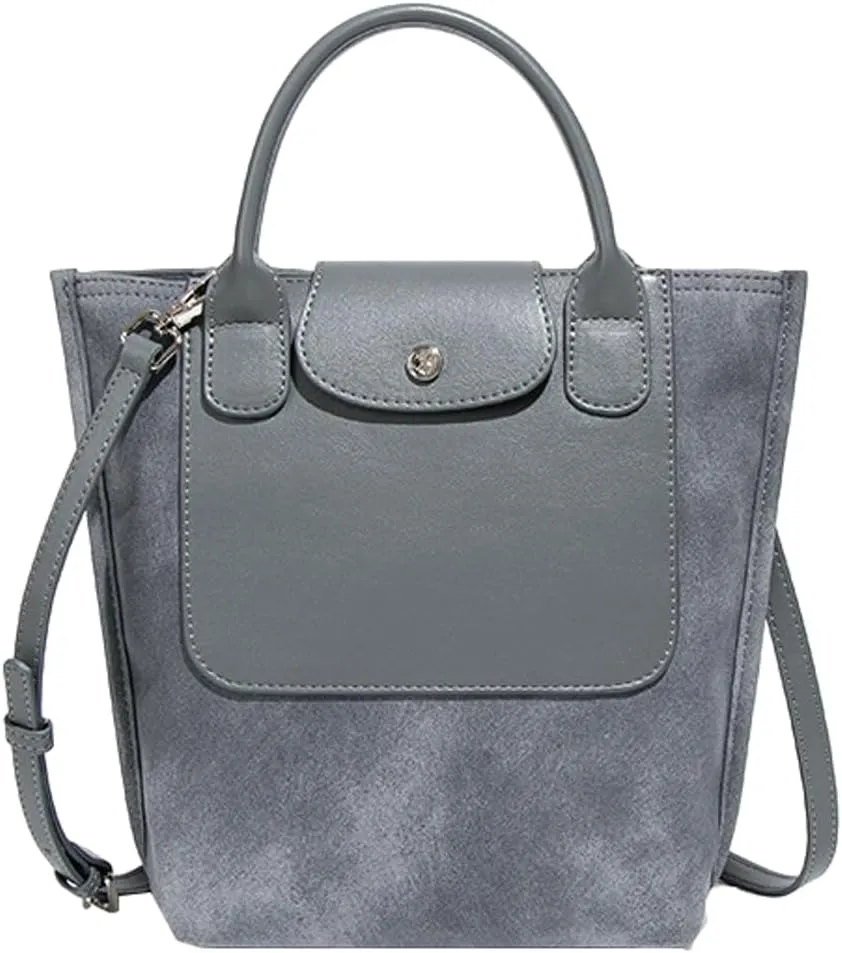 2025 Tote Bag Purse for Women Vintage Bucket Handbag Shoulder Crossbody Bag Frosted Top Handle Handbags Purses Satchels