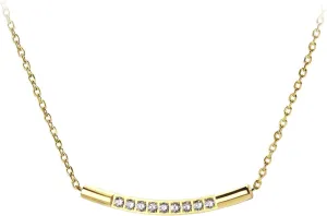 555Jewelry Womens Stainless Steel Classic Bar Cubic Zirconia Pendant Necklace