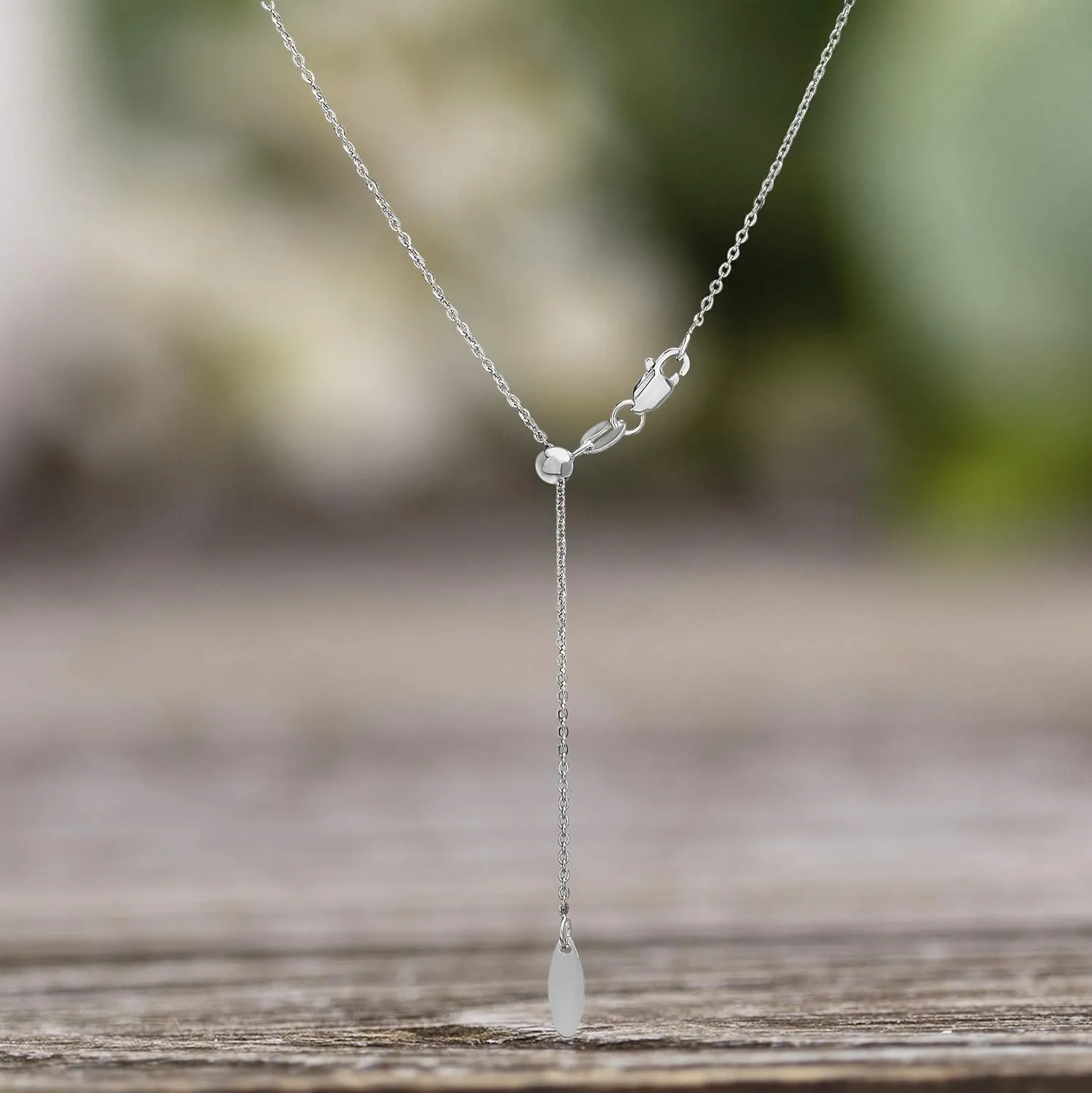 925 Sterling Silver 14-24 Inch Adjustable Chain Necklace for Women Made in Italy