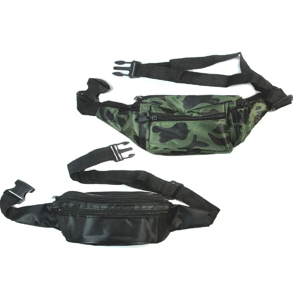 9X Fanny Pack Waist Pouch Adjustable Travel Utility Bag Belt Hip 3 Pocket Sports
