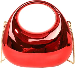 Acrylic Clutch Purse for Women Y2k Party Evening Bag Fashion Underarm Bag Round Shoulder Bag Prom Wedding Handbagbag320OWOISS