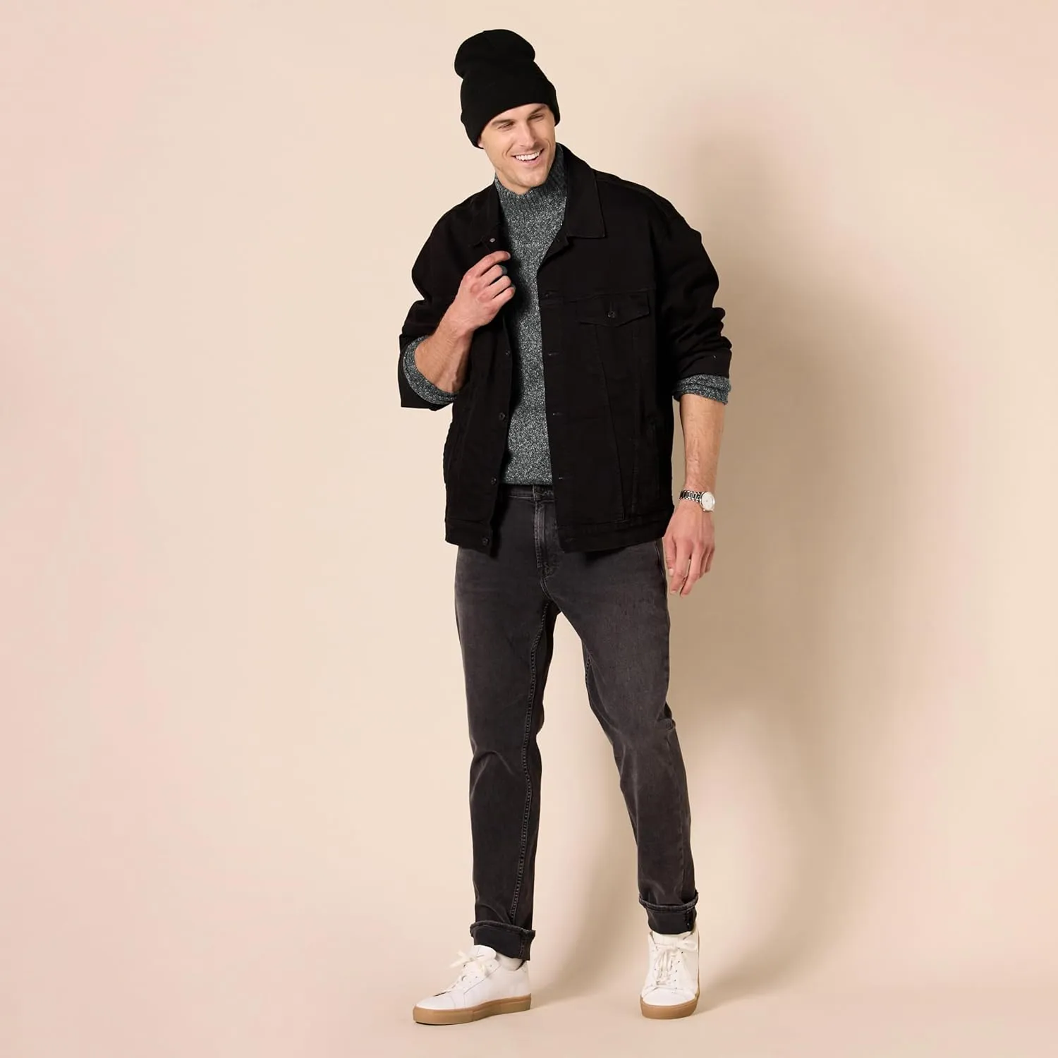 Amazon Essentials Men's Long-Sleeve Soft Touch Turtleneck Sweater