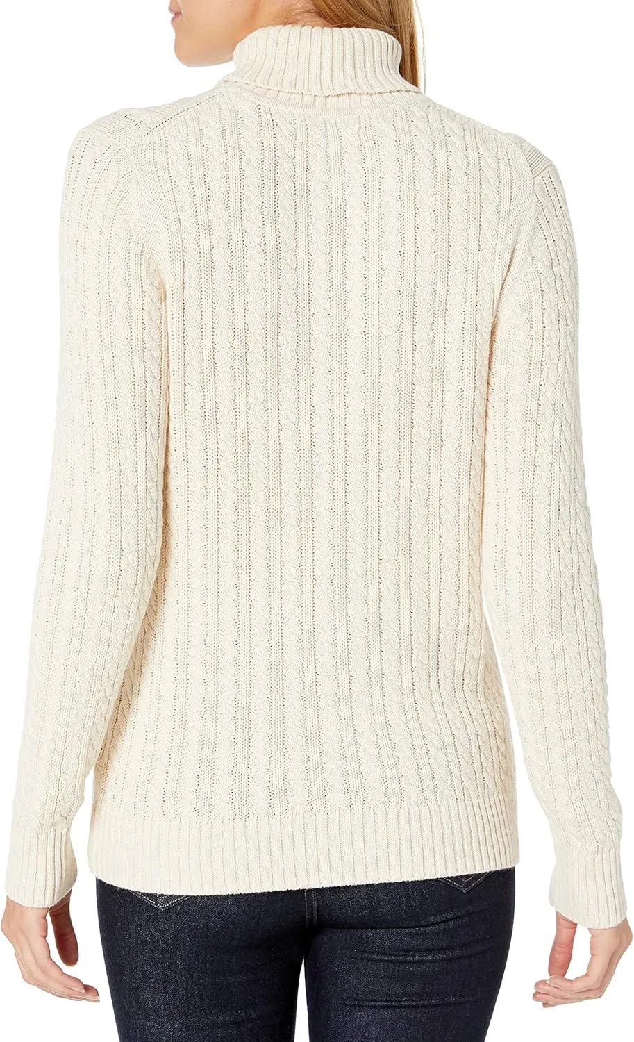 Amazon Essentials Women's Fisherman Cable Turtleneck Sweater (Available in Plus Size)