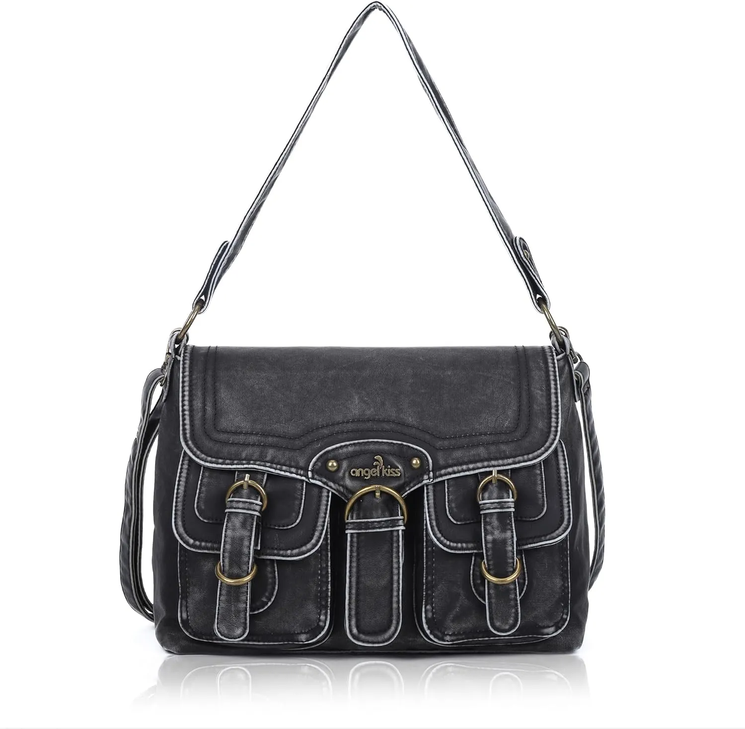 Angel Kiss Purses and Handbags for Women,Vegan Leather Hobo Purses Crossbody Hobo Bag Tote Satchel Handbags