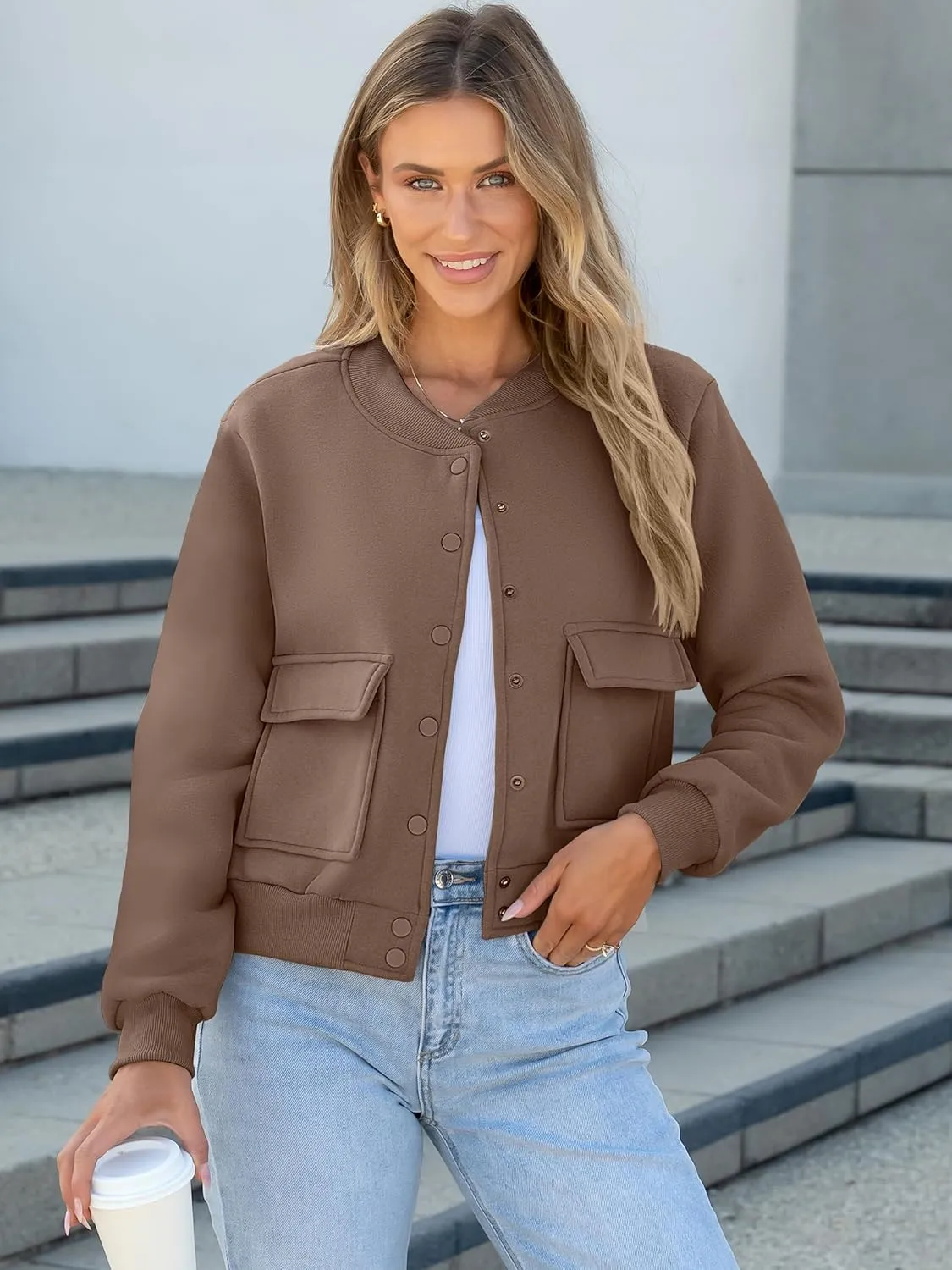 ANRABESS Women Cropped Bomber Jacket 2025 Fashion Casual Trendy Varsity Y2k Jackets