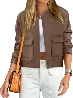 ANRABESS Women Cropped Bomber Jacket 2025 Fashion Casual Trendy Varsity Y2k Jackets
