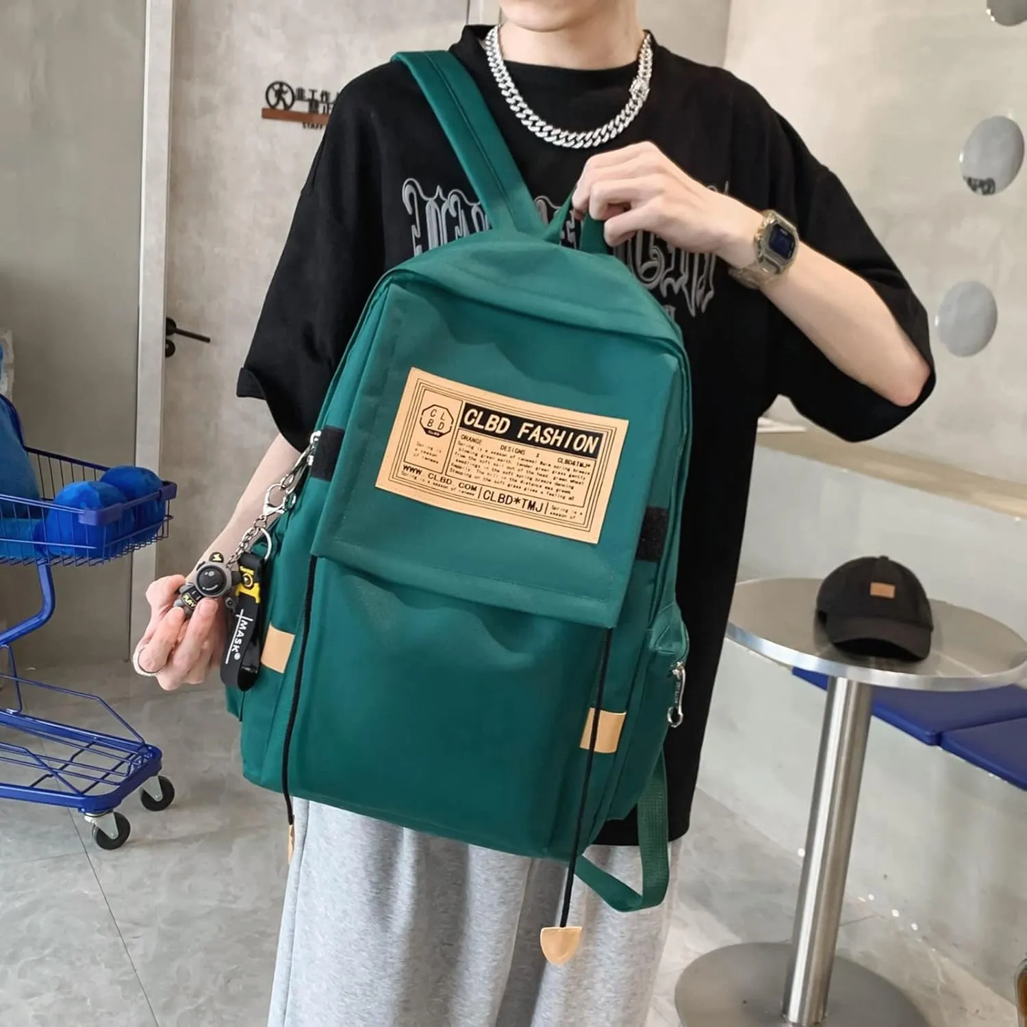 Anti Theft Backpack with Secured Zipper Lightweight Casual Comfortable Shoulder Lunch Bags Womens Work Backpack(Green)