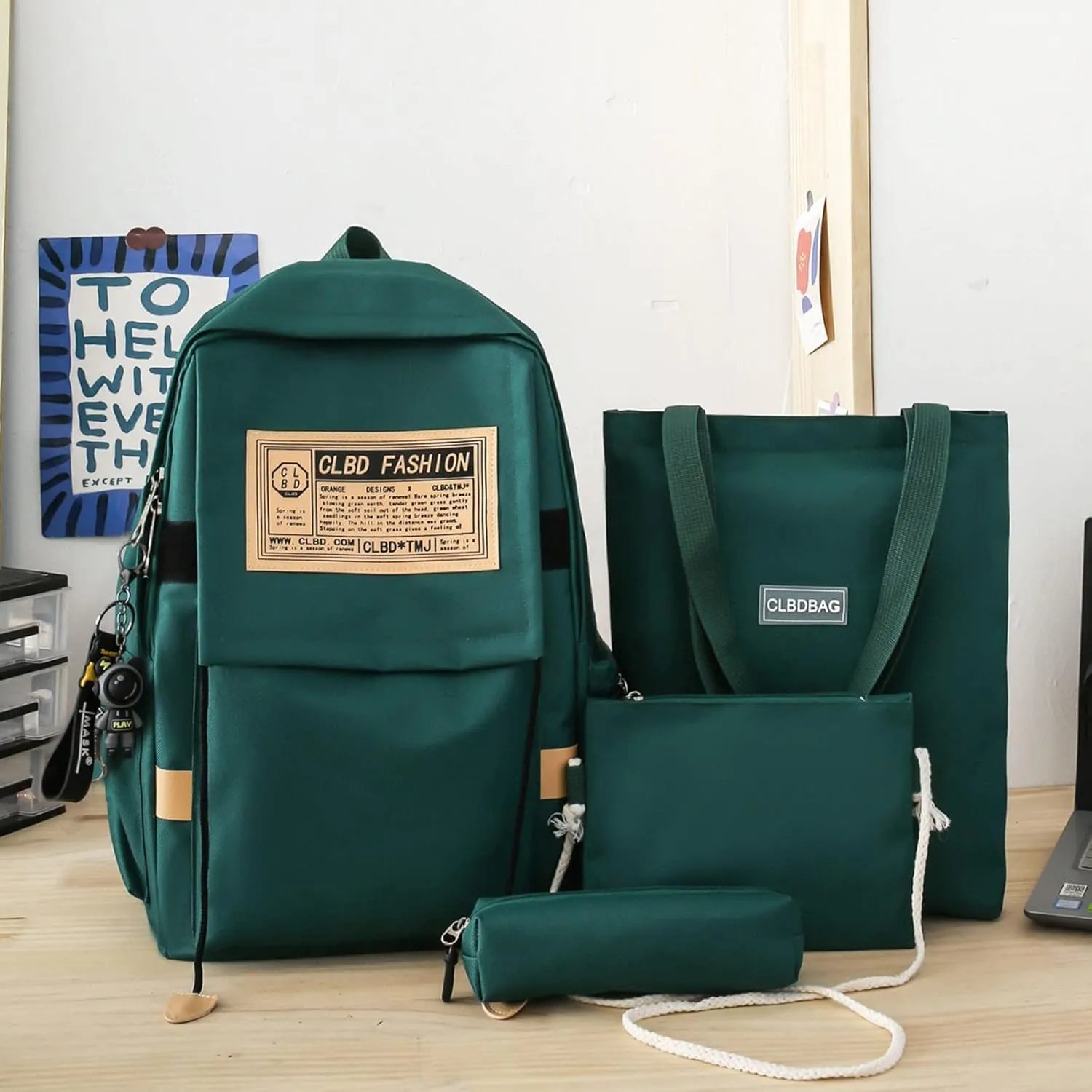 Anti Theft Backpack with Secured Zipper Lightweight Casual Comfortable Shoulder Lunch Bags Womens Work Backpack(Green)
