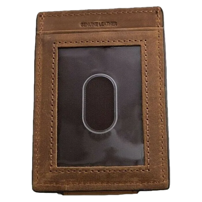 Ariat Brown Canvas & Leather Money Clip A3542044