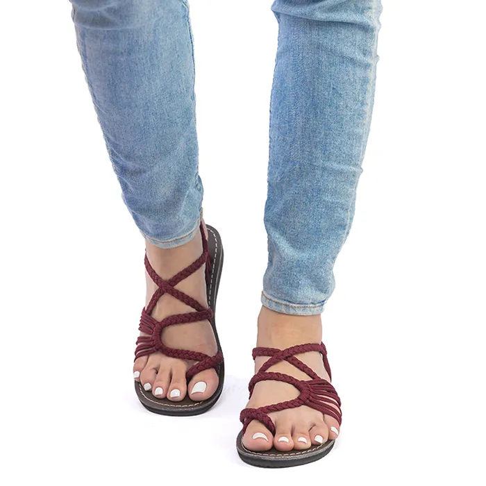 Banyan - Burgundy Rope Sandals