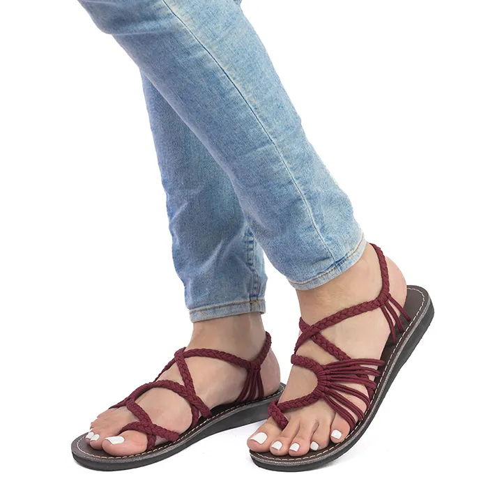 Banyan - Burgundy Rope Sandals