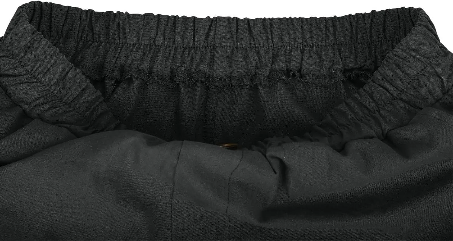 Bermuda Linen Shorts for Women Summer Wide Leg Knee Length High Waisted Shorts Casual Workout Long Short with Pockets