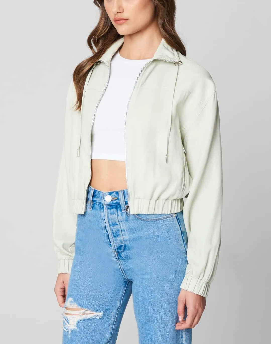 [BLANKNYC] womens Utility Jackets With Zipper Pocket Detail, Comfortable & Stylish Clothing Coats