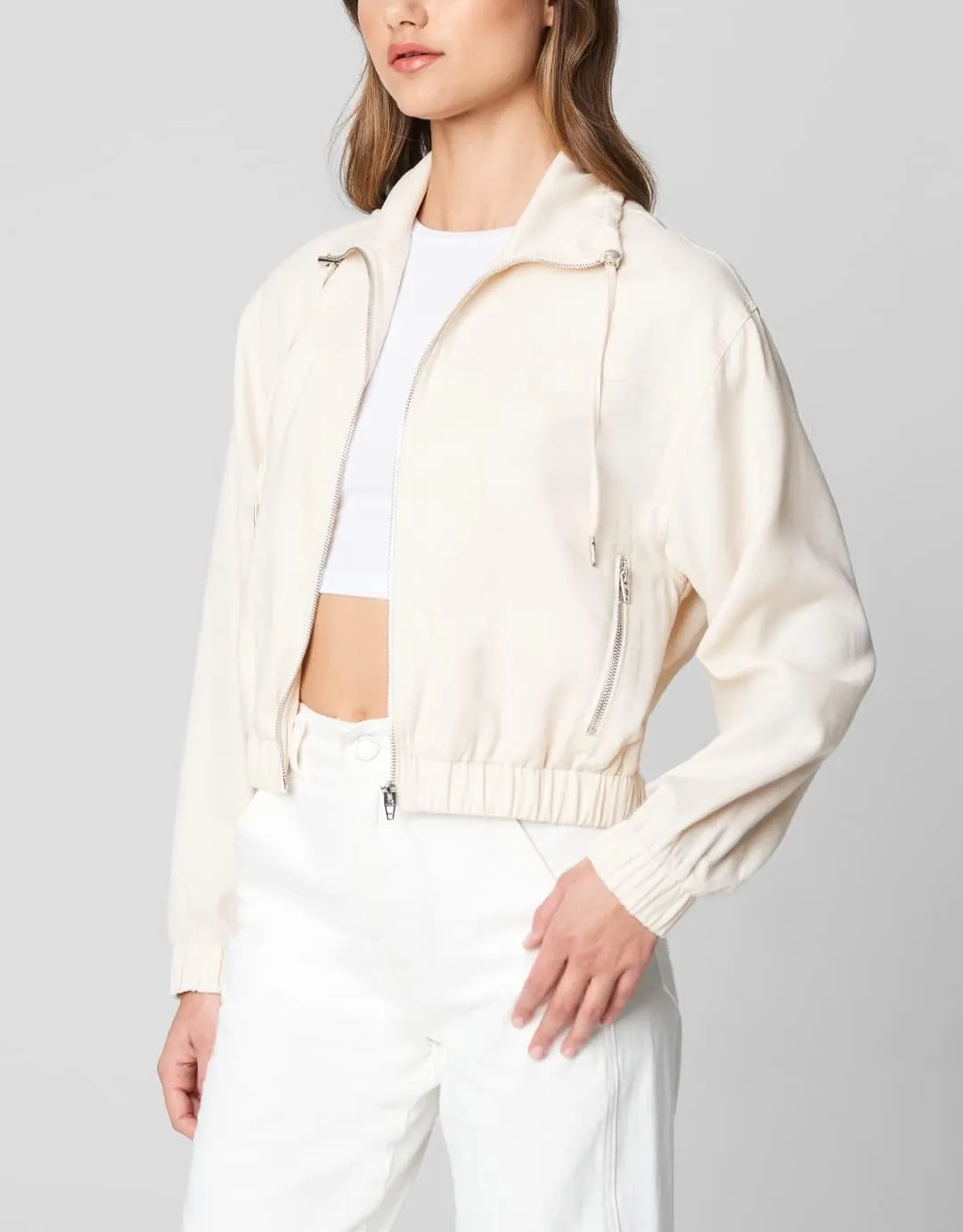 [BLANKNYC] womens Utility Jackets With Zipper Pocket Detail, Comfortable & Stylish Clothing Coats