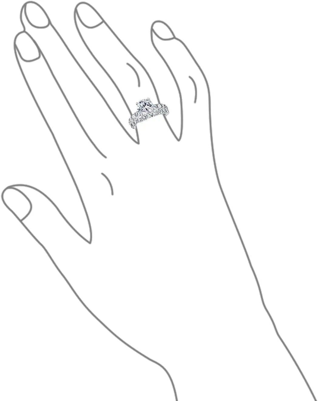 Bling Jewelry Personalize Timeless Promise 1.75CT AAA CZ Round Brilliant Cut Solitaire Engagement Ring For Women Cubic Zirconia Pave Thin Band .925 Sterling Silver Customizable