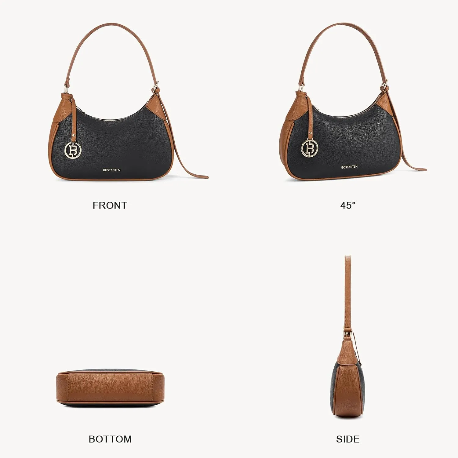 BOSTANTEN Small Purses for Women Trendy Cresent Shoulder Bag Hobo Handbags