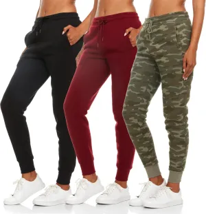 BottomLine 3 Pack Sweatpants Women, Comfortable Womens Sweatpants, Fleece Womens Joggers (Available in Plus)