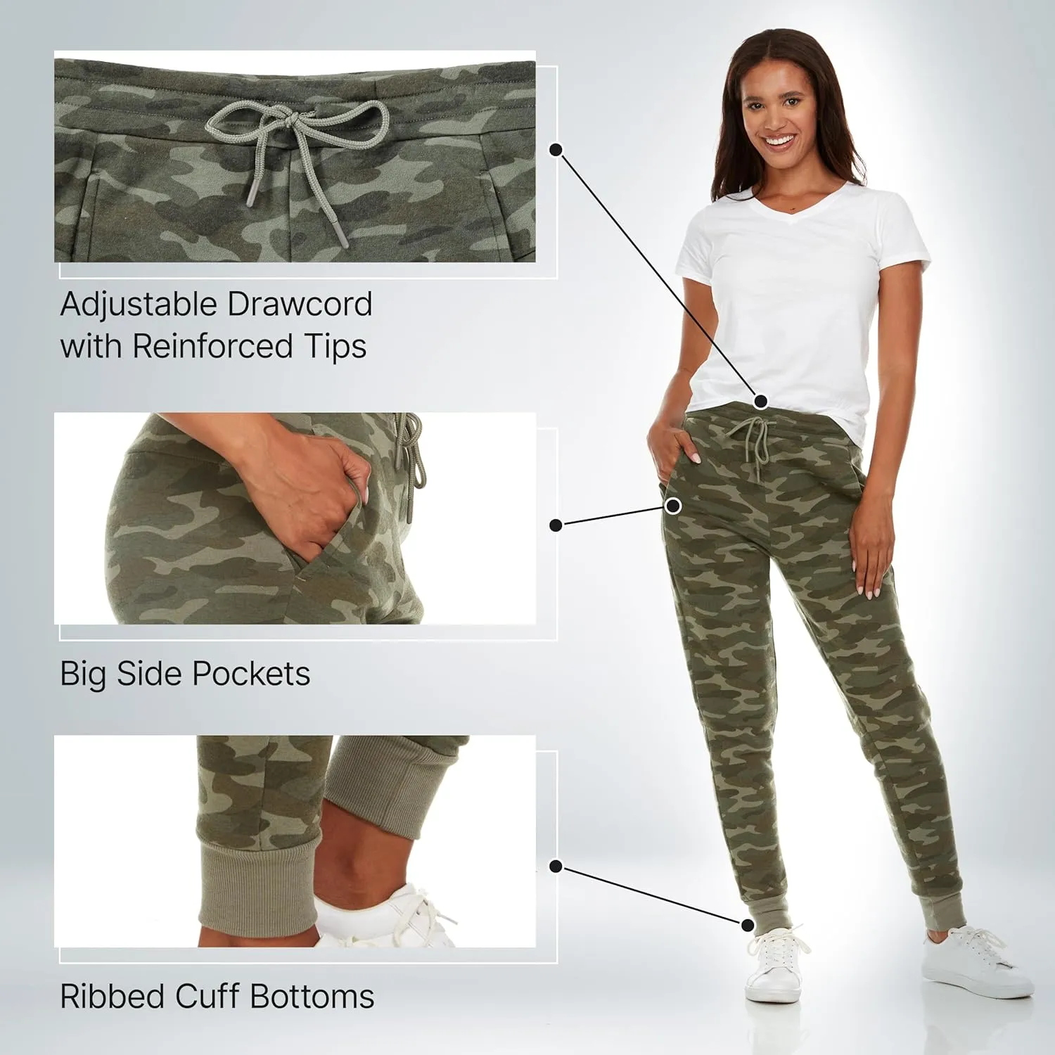 BottomLine 3 Pack Sweatpants Women, Comfortable Womens Sweatpants, Fleece Womens Joggers (Available in Plus)