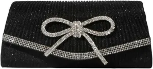 Bow Evening Bag Sparkly Clutch Purses for Women Bow Rhinestone Handbag Tote Shoulder Purse Wedding Glitter Clutch Satchels