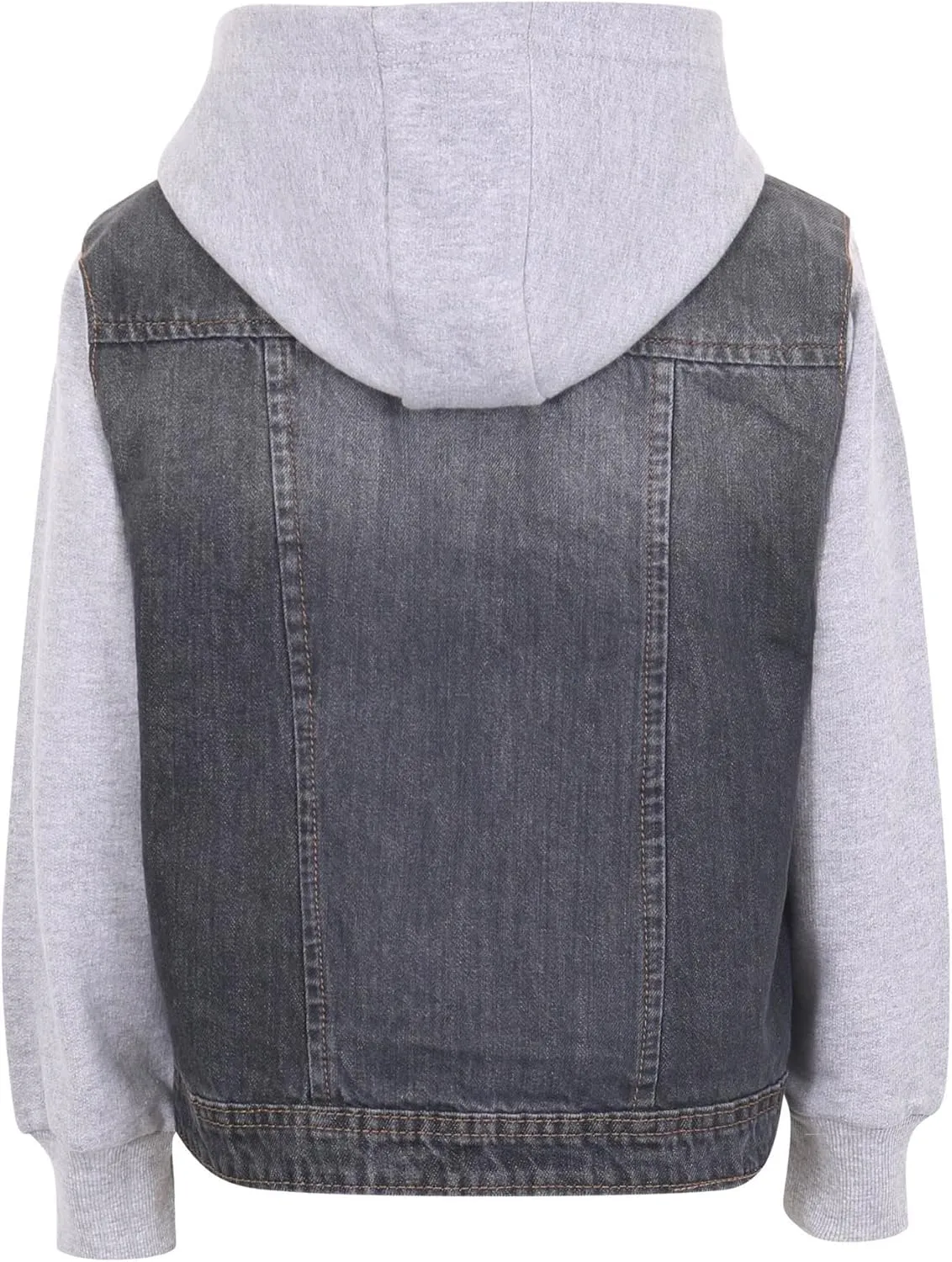 Boys Denim Jacket Long Sleeves Fleece Comfortable Button Closure Hooded Jackets Coat For Every Party Age 2-14