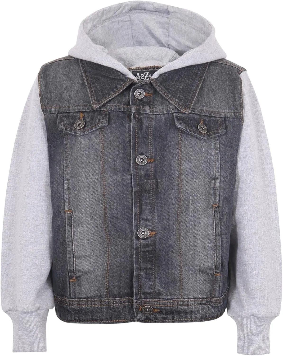 Boys Denim Jacket Long Sleeves Fleece Comfortable Button Closure Hooded Jackets Coat For Every Party Age 2-14