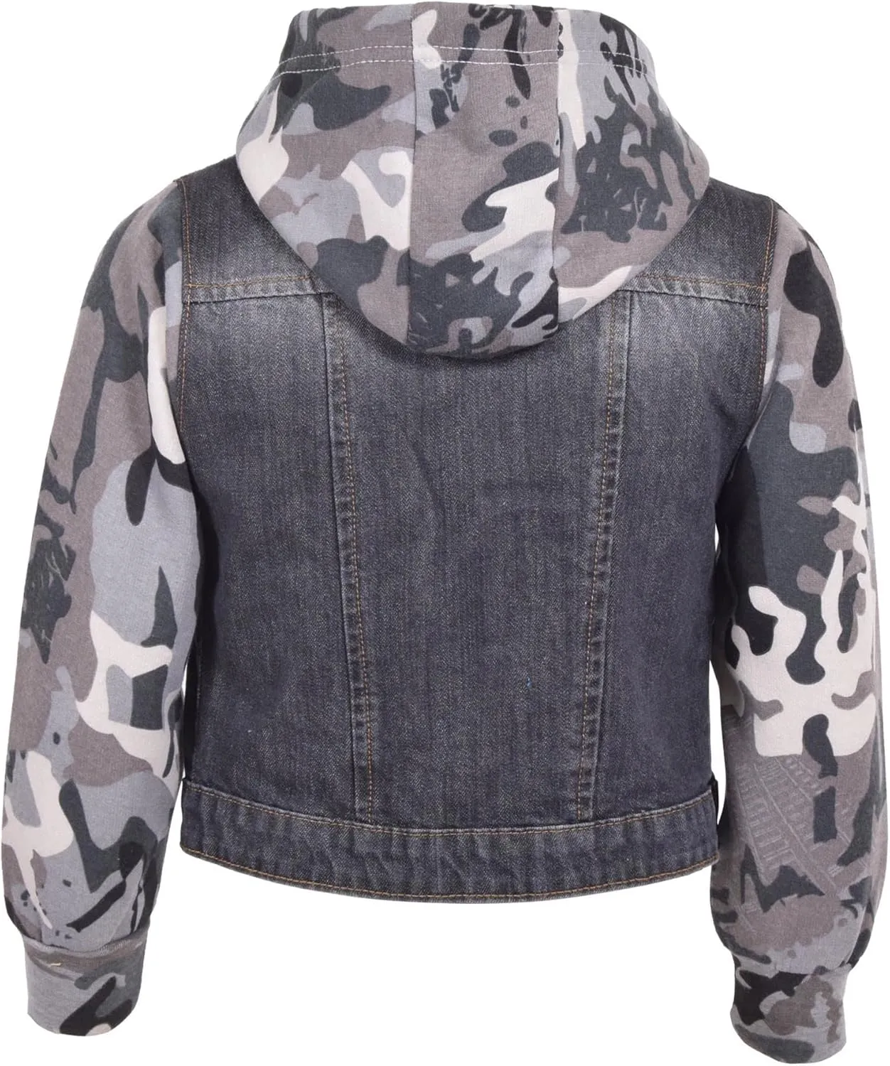 Boys Denim Jacket Long Sleeves Fleece Comfortable Button Closure Hooded Jackets Coat For Every Party Age 2-14