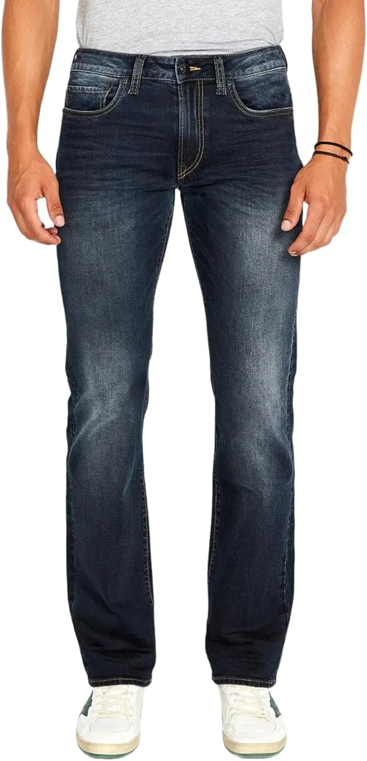 Buffalo David Bitton Men's Relaxed Straight Leg Driven Jean with Stretch Fabric