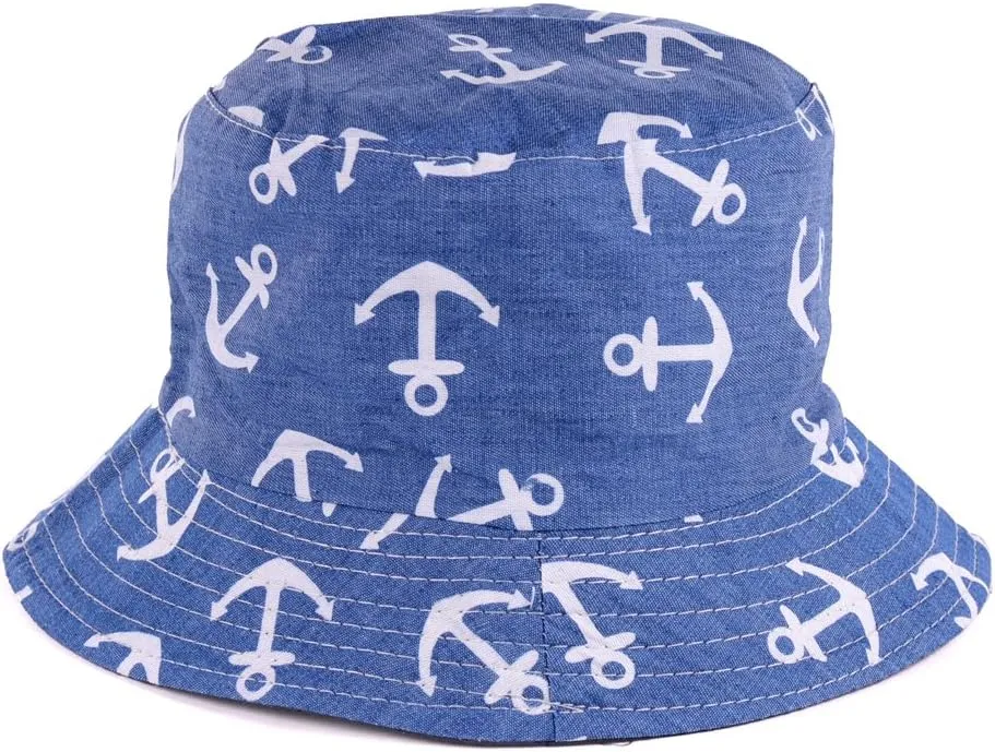 BYOS Unisex Trendy Reversible Lightweight Printed Bucket Hat Packable Outdoor