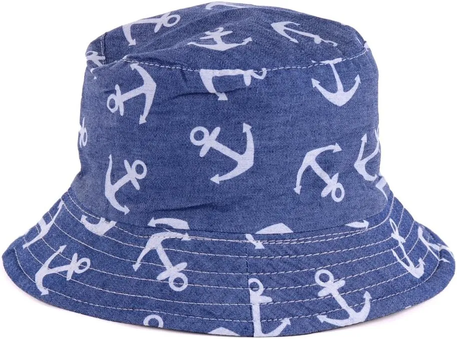 BYOS Unisex Trendy Reversible Lightweight Printed Bucket Hat Packable Outdoor