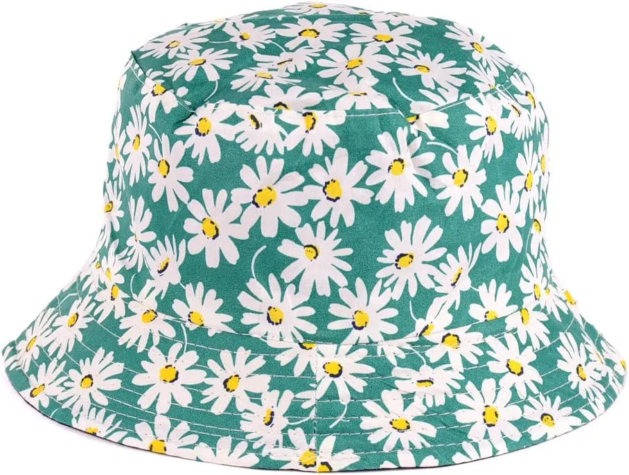 BYOS Unisex Trendy Reversible Lightweight Printed Bucket Hat Packable Outdoor