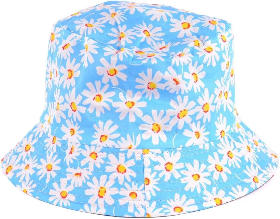 BYOS Unisex Trendy Reversible Lightweight Printed Bucket Hat Packable Outdoor