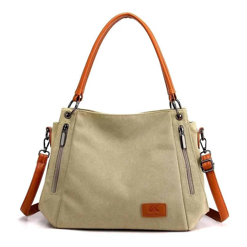 Canvas Shoulder Bag - Spacious and Stylish