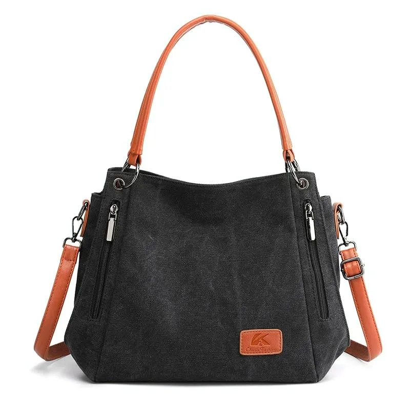 Canvas Shoulder Bag - Spacious and Stylish