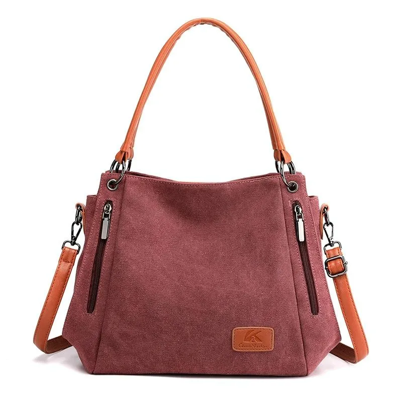 Canvas Shoulder Bag - Spacious and Stylish