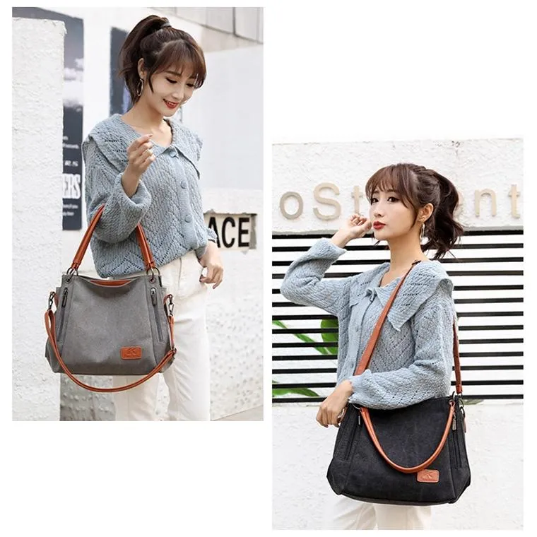 Canvas Shoulder Bag - Spacious and Stylish