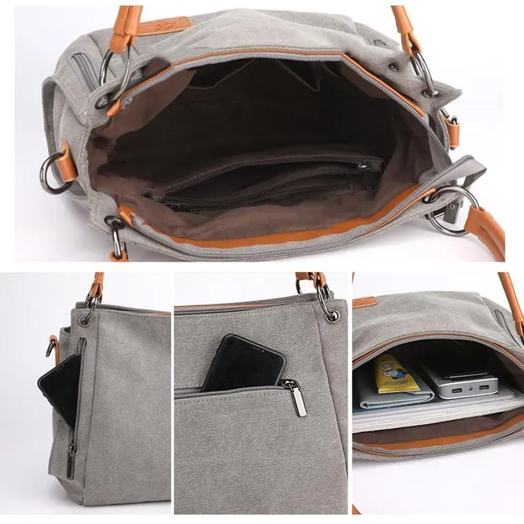 Canvas Shoulder Bag - Spacious and Stylish