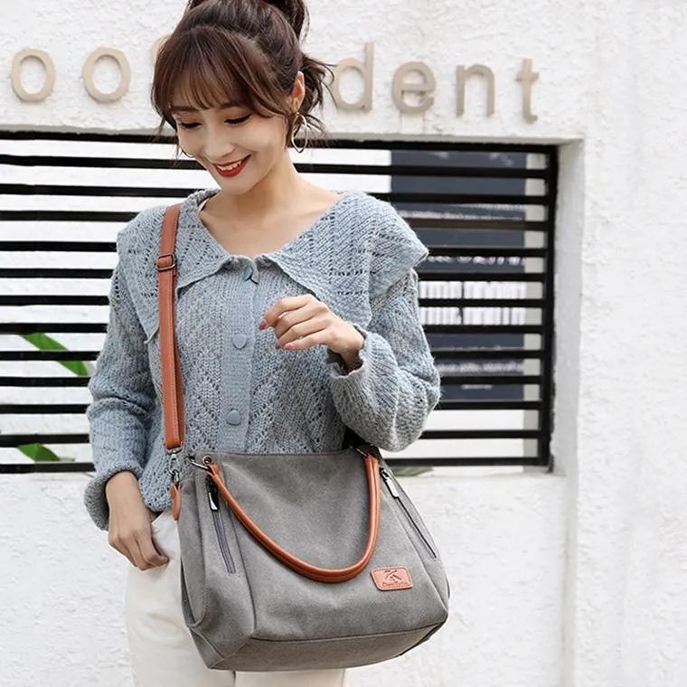 Canvas Shoulder Bag - Spacious and Stylish