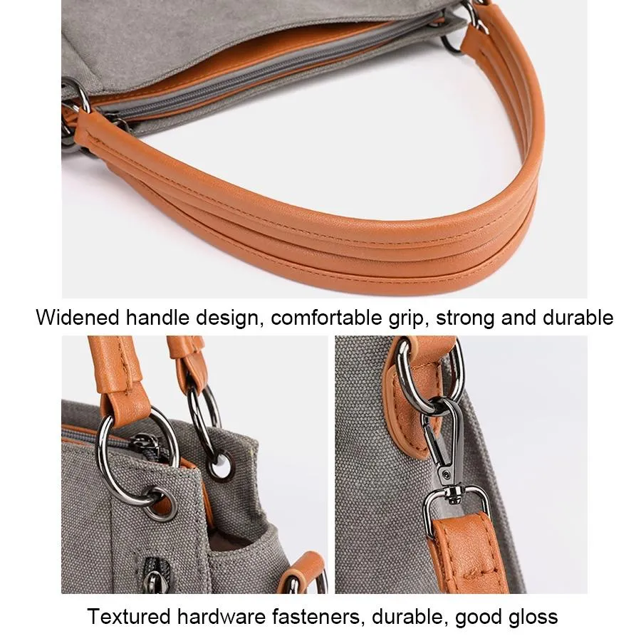 Canvas Shoulder Bag - Spacious and Stylish