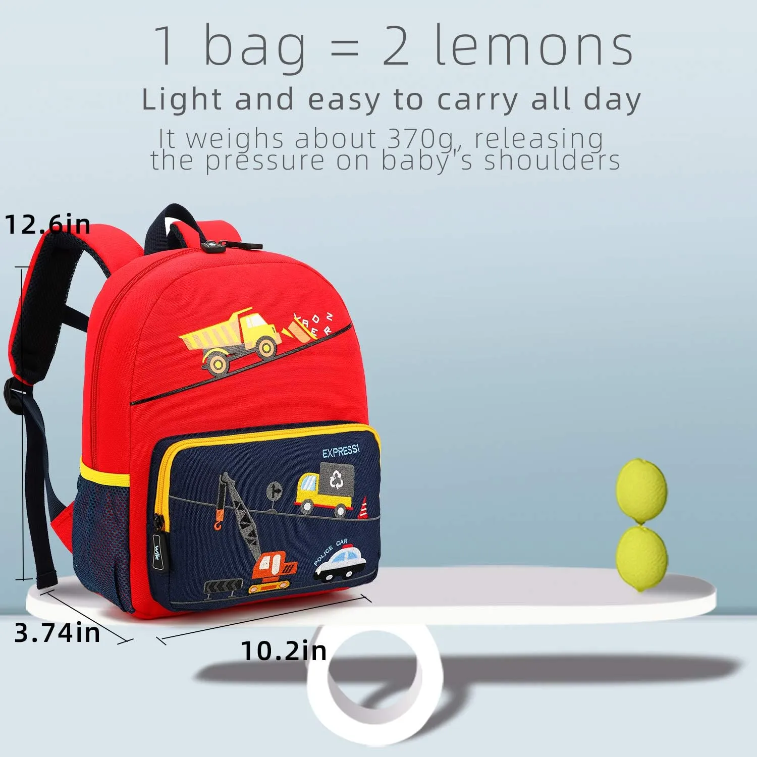 Car Dinosaur Kids Toddler Backpack for Boys and Girls Children Waterproof Preschool Bag(Bus)