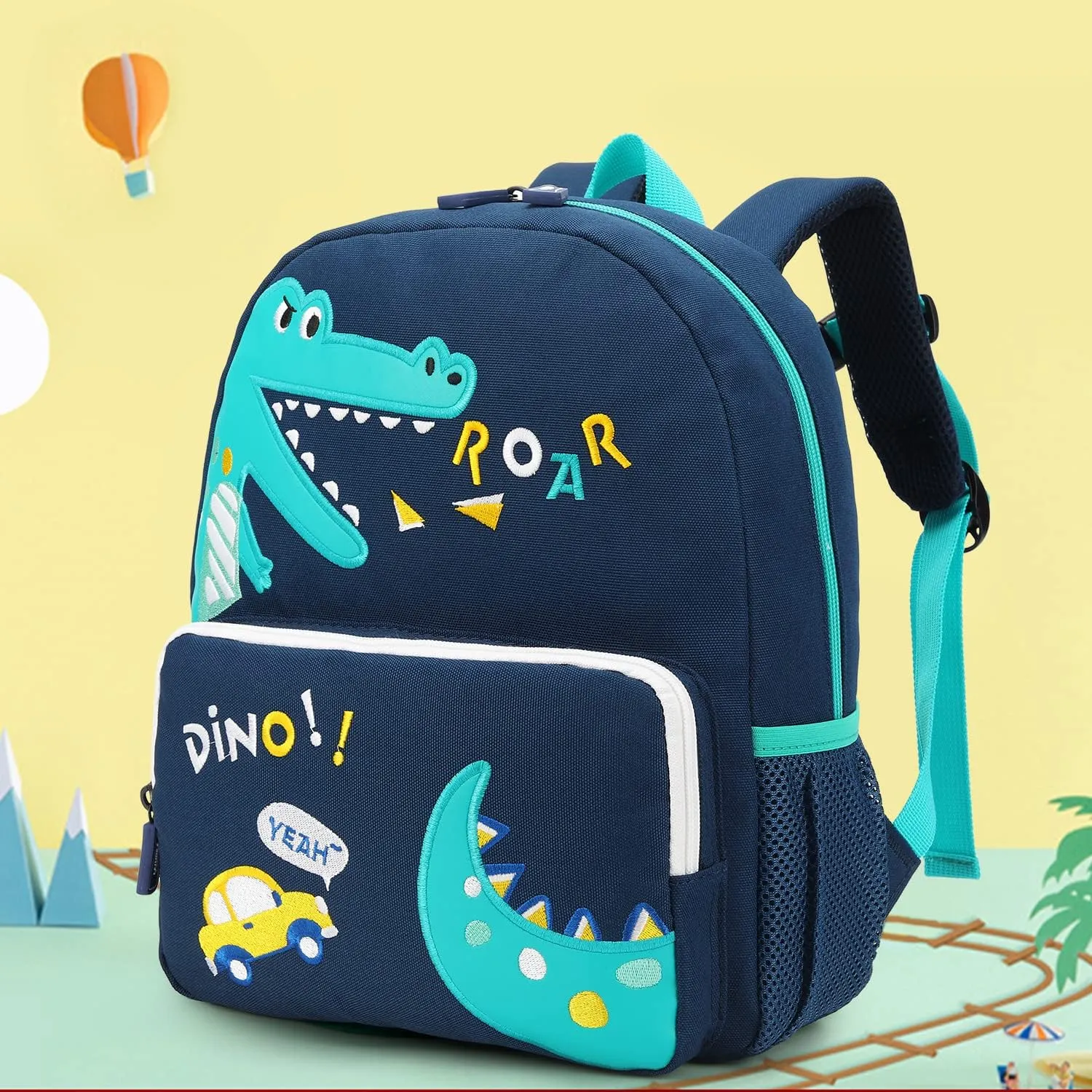 Car Dinosaur Kids Toddler Backpack for Boys and Girls Children Waterproof Preschool Bag(Dinosaur)