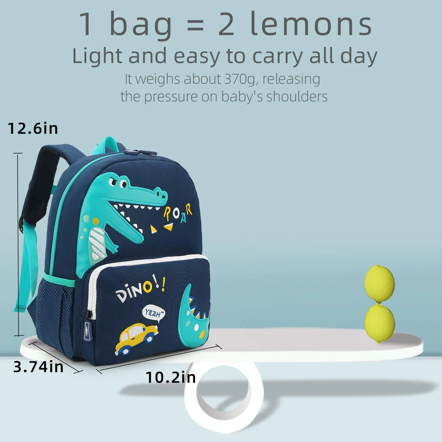 Car Dinosaur Kids Toddler Backpack for Boys and Girls Children Waterproof Preschool Bag(Dinosaur)
