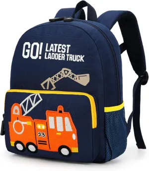 Car Dinosaur Kids Toddler Backpack for Boys and Girls Children Waterproof Preschool Bag(Excavator)